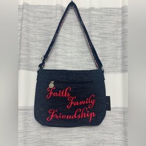 Faith, Family, Friendship Beaded Shoulder Bag by America & Beyond